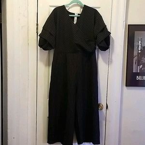 Asoph Plus Size Pinstripe Jumpsuit NWOT